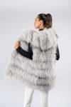 Gilet lungo in volpe