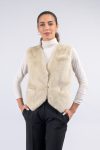 Gilet da uomo visone e tessuto