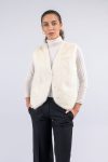 Gilet da uomo con visone pregiato e tessuto