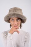 Cappello in visone - silver blue